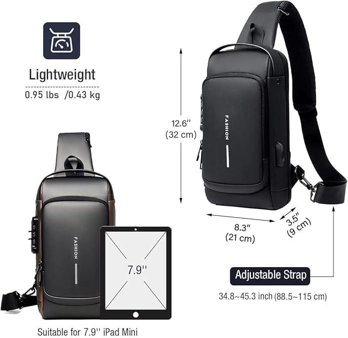 Smart Waterproof Sling Bag for Men & Women