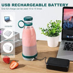 Portable Rechargeable Juicer Blender Bottle | USB Smoothie Maker for Travel, Gym & Office