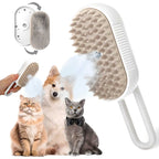 3-in-1 Pet Steam Grooming Brush for Dogs & Cats
