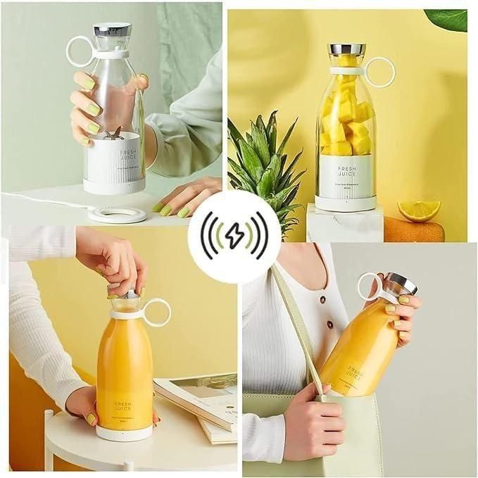Portable Rechargeable Juicer Blender Bottle | USB Smoothie Maker for Travel, Gym & Office
