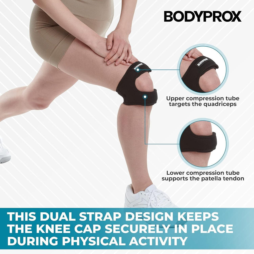 Adjustable Patellar Knee Strap – Bodyprox Neoprene Knee Brace for Joint Stability, Arthritis Relief & Sports Performance
