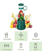 Portable Rechargeable Juicer Blender Bottle | USB Smoothie Maker for Travel, Gym & Office